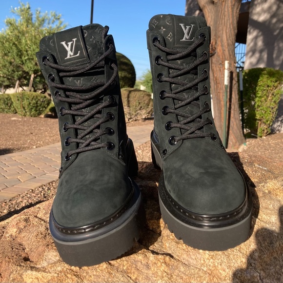 Louis Vuitton “LV Ranger” Boot — Black / Nubuck Monogram - Picture 2 of 4